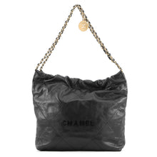 Load image into Gallery viewer, CHANEL CHANEL22 ChainTote Bag BlackAS3260 Caviar Leather Size Small