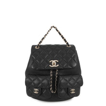 Load image into Gallery viewer, CHANEL Matelasse CC Logo Backpack BlackAS3787 Caviar Leather