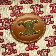 Load image into Gallery viewer, CELINE Shoulder Bag White/Brown/Red194332CS8 Canvas Leather