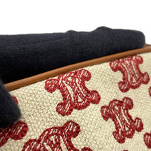 Load image into Gallery viewer, CELINE Shoulder Bag White/Brown/Red194332CS8 Canvas Leather