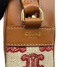 Load image into Gallery viewer, CELINE Shoulder Bag White/Brown/Red194332CS8 Canvas Leather
