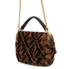 Load image into Gallery viewer, FENDI ZUCCA Pattern Bucket 2WAY Bag Brown/Black8BS017 Mouton Leather Size Mini