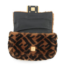 Load image into Gallery viewer, FENDI ZUCCA Pattern Bucket 2WAY Bag Brown/Black8BS017 Mouton Leather Size Mini