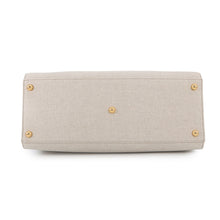 Load image into Gallery viewer, FENDI Sunshine Tote Bag Ivory/Brown8BH386 Canvas Leather Size Medium