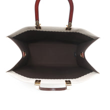 Load image into Gallery viewer, FENDI Sunshine Tote Bag Ivory/Brown8BH386 Canvas Leather Size Medium