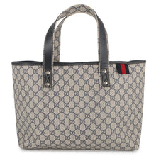将图像加载到图库查看器中,GUCCI Cherie line Tote Bag Ivory/Navy211134 GG Supreme Leather