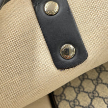 将图像加载到图库查看器中,GUCCI Cherie line Tote Bag Ivory/Navy211134 GG Supreme Leather