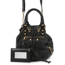 将图像加载到图库查看器中,BALENCIAGA giant mini pom pom Black285439 Leather