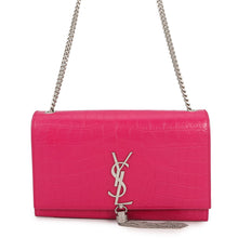 Load image into Gallery viewer, SAINT LAURENT PARIS Kate ChainShoulder Pink354119 Croco embossed leather Size Medium