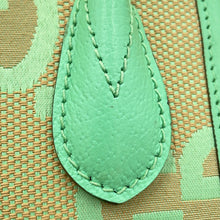 将图像加载到图库查看器中,GUCCI Jumbo GG Canvas Mini Tote Beige/Light Green671623 Jumbo GG Canvas Leather