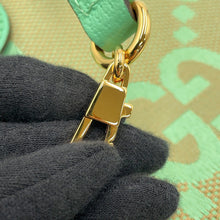 将图像加载到图库查看器中,GUCCI Jumbo GG Canvas Mini Tote Beige/Light Green671623 Jumbo GG Canvas Leather