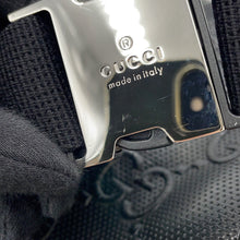 Load image into Gallery viewer, GUCCI GG embossed belt bag Black645093 Leather