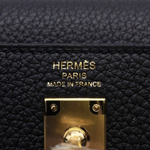 将图像加载到图库查看器中,HERMES Kelly Retourne Black Togo Leather Size 25