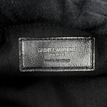 Load image into Gallery viewer, SAINT LAURENT PARIS Nook's Duffle 2-way Travel Bag Silver/Black581374 Nylon Canvas