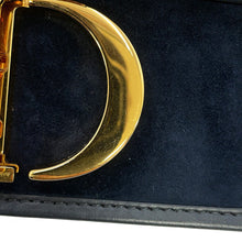 Load image into Gallery viewer, Dior 30Montaigne Shoulder Bag Navy Velvet Leather