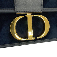 Load image into Gallery viewer, Dior 30Montaigne Shoulder Bag Navy Velvet Leather