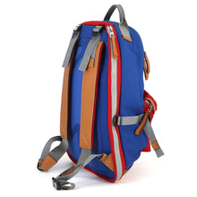 将图像加载到图库查看器中,LOEWE iNature Backpack Blue/Red/Brown Canvas