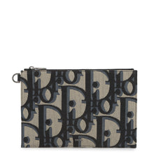 Load image into Gallery viewer, Dior Maxi Oblique Jacquard Clutch Bag Beige/Black/Blue2ESCA490YXL_H27E Canvas