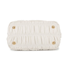 将图像加载到图库查看器中,PRADA Gathered 2WAY Handbag White1BA172 Leather