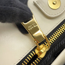 将图像加载到图库查看器中,PRADA Gathered 2WAY Handbag White1BA172 Leather