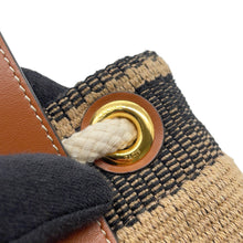 将图像加载到图库查看器中,CELINE Teen Drawstring Triomphe Handbag Beige/Black/Tan196532 Canvas Leather