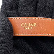将图像加载到图库查看器中,CELINE Teen Drawstring Triomphe Handbag Beige/Black/Tan196532 Canvas Leather