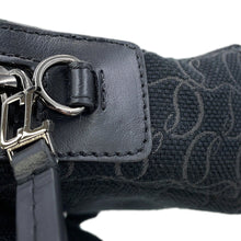 将图像加载到图库查看器中,Christian Louboutin Zip N Flap Shoulder Bag Black1245217B260 Canvas Leather