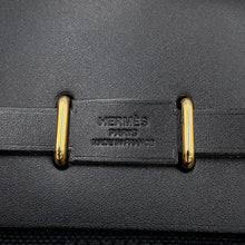 将图像加载到图库查看器中,HERMES Herbag zip Black Toile H Vache Hunter Leather Size Mini