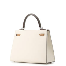 将图像加载到图库查看器中,HERMES Kelly Sellier tricolor Nata/Chai/Gris Meyer Epsom Size 25