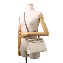 将图像加载到图库查看器中,HERMES Kelly Sellier tricolor Nata/Chai/Gris Meyer Epsom Size 25
