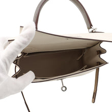将图像加载到图库查看器中,HERMES Kelly Sellier tricolor Nata/Chai/Gris Meyer Epsom Size 25