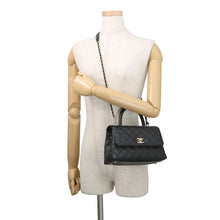 Load image into Gallery viewer, CHANEL Coco Handle 2WAYHandbag BlackA92990 Caviar Leather Size XS