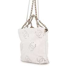 Load image into Gallery viewer, CHANEL CHANEL 22 Perforated 2-Way Handbag WhiteAS3980 Shiny Calf Leather Size Mini