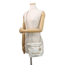 Load image into Gallery viewer, CHANEL CHANEL 22 Perforated 2-Way Handbag WhiteAS3980 Shiny Calf Leather Size Mini
