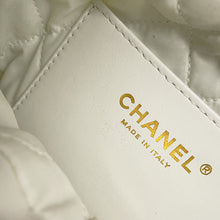 Load image into Gallery viewer, CHANEL CHANEL 22 Perforated 2-Way Handbag WhiteAS3980 Shiny Calf Leather Size Mini