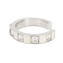 Load image into Gallery viewer, CHANEL CC Logo Bracelet Size S White/SilverABE820-B19204-NACVH Metal strass