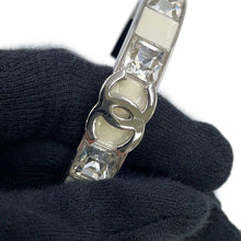 Load image into Gallery viewer, CHANEL CC Logo Bracelet Size S White/SilverABE820-B19204-NACVH Metal strass