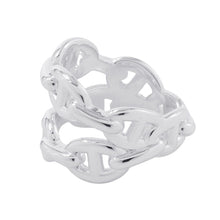 Load image into Gallery viewer, HERMES Chaine d'Ancre Double Row Ring Size 53/#13 SV925