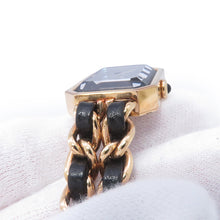 Load image into Gallery viewer, CHANEL Premiere Original Edition M H26.1mmxW20mm Stainless Steel 18KYG Leather Black DialH6951