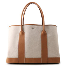 Load image into Gallery viewer, HERMES Neo Garden 41 Voyage Gold/Ecru Toile H Negonda Leather Size 41