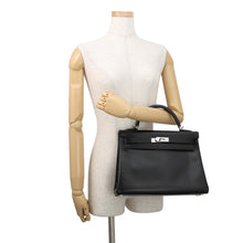 Load image into Gallery viewer, HERMES Kelly Retourne Black Chamonix Size 32