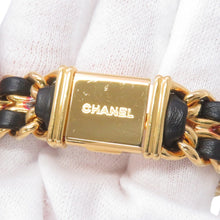 Load image into Gallery viewer, CHANEL Premiere L H26mm×W20mm Gold Plated Leather Black DialH0001