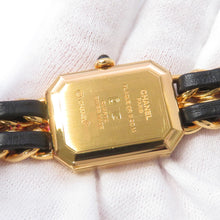 将图像加载到图库查看器中,CHANEL Premiere L H26mm×W20mm Gold Plated Leather Black DialH0001