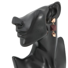 Load image into Gallery viewer, HERMES Disco Fauve Earrings Bordeaux Metal Swift Leather