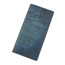 将图像加载到图库查看器中,Berluti Sequoia Long Wallet Blue Flash Leather