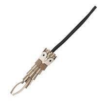 Load image into Gallery viewer, HERMES Chouette Bag Charm Beige Malfa / Craie / Black / Nata / White Lambskin