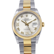 Load image into Gallery viewer, ROLEX Datejust W36mm Stainless Steel K18YG Silver Dial126203