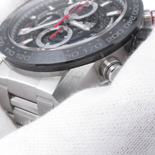 将图像加载到图库查看器中,TAG HEUER Carrera Date Chronograph W43mm Stainless Steel Black DialCAR2A1W.BA0703