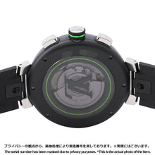 Load image into Gallery viewer, LOUIS VUITTON Tambour Chronograph Damier Graphite Lace W46mm Stainless Steel Rubber Black DialQA130