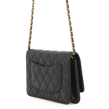 Load image into Gallery viewer, CHANEL Matelasse Classic Chain Wallet BlackAP0250 Caviar Leather